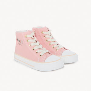 Chaussures en toile montante à zip et lacets fantaisie pour fille 