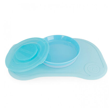 Set Plateau Click Mat Mini Assiette 6 Mois Bleu Pastel Orchestra Fr