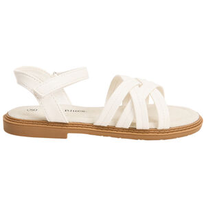 Sandales blanches à brides croisées pour fille 