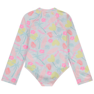 Maillot de bain 1 pièce anti-UV imprimé exotique fille 