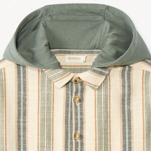 Surchemise rayée en toile avec capuche pour garçon   