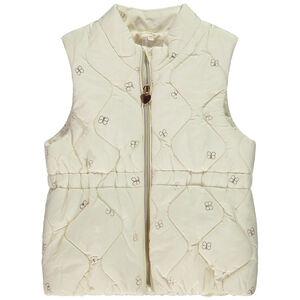 Doudoune sans manches matelassée imprimé papillons brillants pour bébé fille 