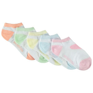 Lot de 5 paires de chaussettes courtes pastel pour fille 