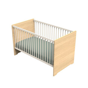 Lit évolutif Little Big Bed 140 x 70 cm Vanille aspect chêne miel/meringue 