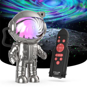 Veilleuse astronaute Stellar Light silver projecteur d’étoiles 