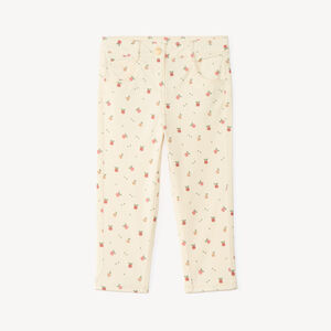 Pantalon slim bébé fille motif pomme 