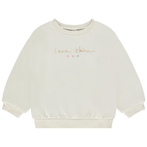 Sweat oversize en molleton avec broderies pour bébé fille 