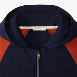 Gilet à capuche à zip et contrasté garçon 