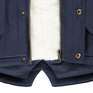 Parka en polyester avec capuche amovible et doublure en sherpa pour garçon 