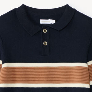 Pull fantaisie garçon avec col polo 