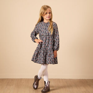 Robe manches longues à imprimé fantaisie pour fille 