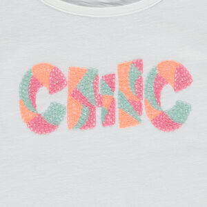 T-shirt manches courtes broderie Chic pour fille 