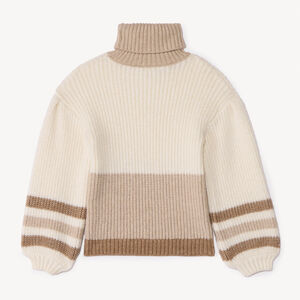 Pull en tricot oversize avec col roulé fille 