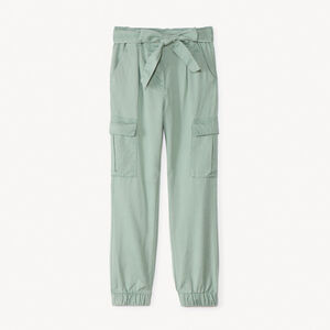 Pantalon cargo en twill avec ceinture pour fille 