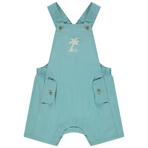 Salopette courte broderie palmier pour bébé garçon 