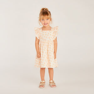 Robe manches courtes volantée à motifs cerises pour bébé fille 