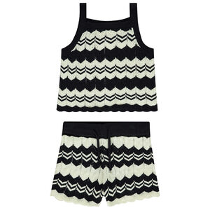Ensemble Débardeur + short en crochet fantaisie pour fille 