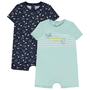 Lot de 2 combishorts motifs fantaisie pour bébé garçon 
