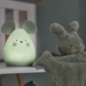 Veilleuse souris en silicone vert 