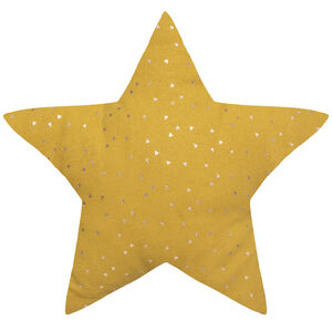 Coussin déco étoile - Ocre 