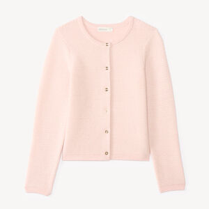 Gilet fille en tricot uni 