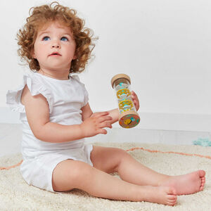 Bâton de pluie transparent en bois 