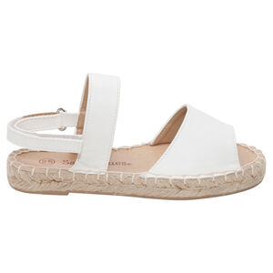 Espadrilles effet cuir avec lanière à scratch 