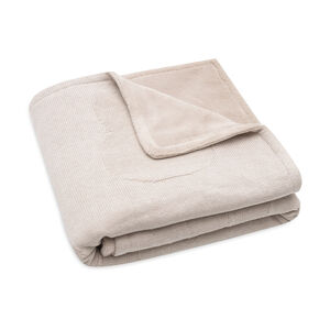 Couverture bi-matière 75 x 100 cm Miffy nougat/coral fleece 