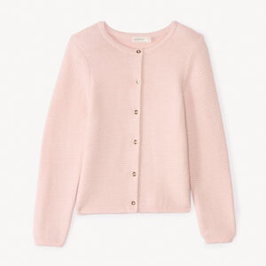 Gilet en tricot uni fantaisie et scintillant pour fille 