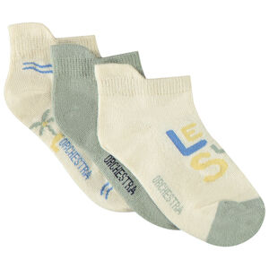 Lot de 3 paires de chaussettes courtes fantaisie pour garçon 