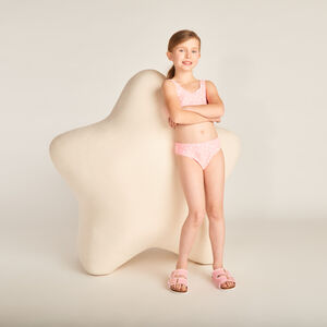 Maillot de bain 2 pièces à pois brassière + culotte pour fille 