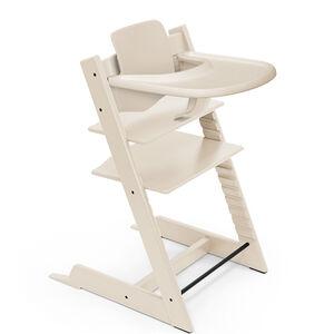 Chaise haute évolutive Tripp Trapp + Babyset et plateau - Blanc Vanille 