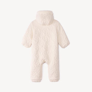 Combi-pilote bébé fille matelassé fleurs  