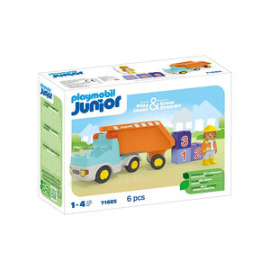 Figurine avec camion benne  