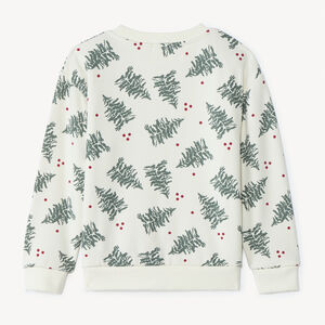 Sweat molleton imprimé sapins garçon 