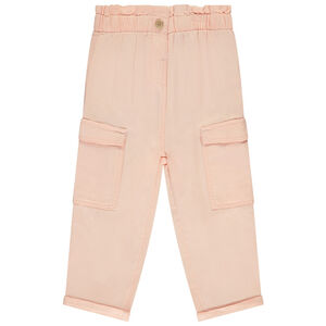 Pantalon uni style cargo pour bébé fille  