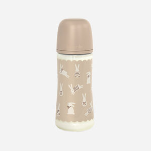 Biberon avec tétine physiologique SX PRO L 360ml Wonderland Lapins beige 