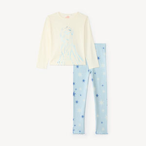 Pyjama 2 pièces manches longues fille print Reine des Neiges Disney 