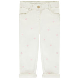 Jean effet denim avec broderie fantaisie pour bébé fille 
