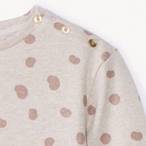 Sweat molleton imprimé pois et scintillant pour bébé fille 