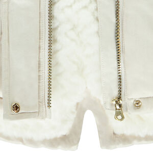 Parka déperlante à capuche effet fourrure pour fille 