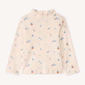 Sous-pull col montant imprimé ski pour bébé garçon 