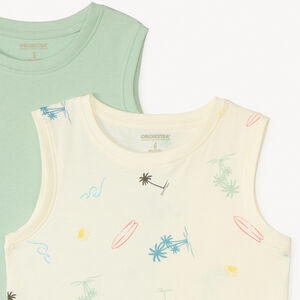 Lot de 2 débardeurs fantaisie pour garçon  