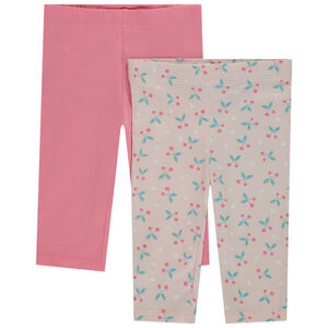 Lot de 2 corsaires fantaisie en jersey pour bébé fille 