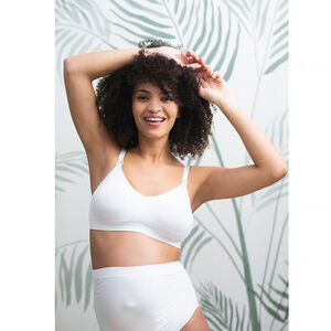 Culotte de grossesse taille haute sans coutures en microfibre 