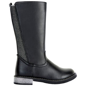 Bottes cavalières à talon argenté pour fille 