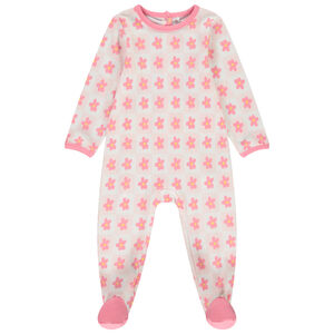 Dors-bien imprimé damier/floral pour bébé fille avec ouvertures différentes selon l'âge 