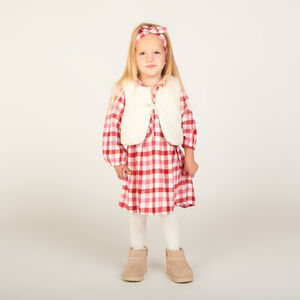 Ensemble 3 pièces à carreaux vichy pour bébé fille 