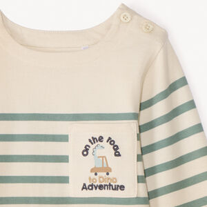 Marinière à poche décorée pour bébé garçon 