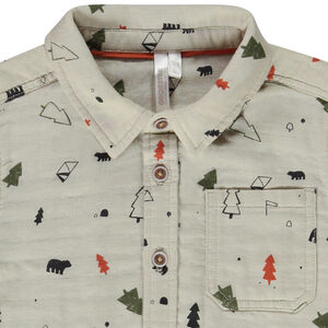 Chemise manches longues imprimé forêt pour bébé garçon 